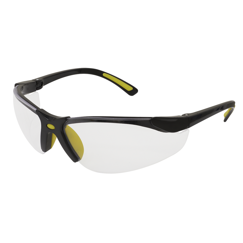 Sealey 9213 Worksafe® Zante Style Clear Safety Glasses with Flexi Arms