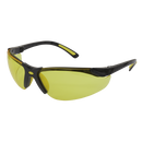 Sealey 9215 Worksafe Zante Style Amber Lens Safety Glasses with Flexi Arms