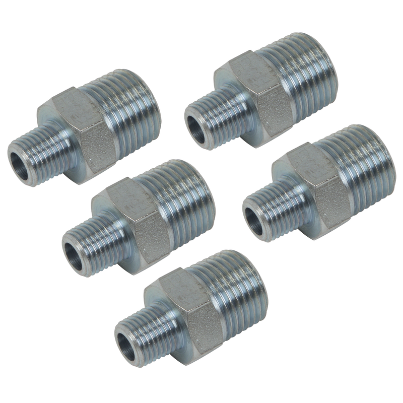 Sealey AC101 Reducing Union 1/2"BSPT to 1/4"BSPT - Pack of 5