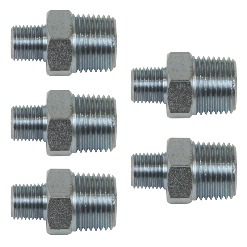Sealey AC101 Reducing Union 1/2"BSPT to 1/4"BSPT - Pack of 5