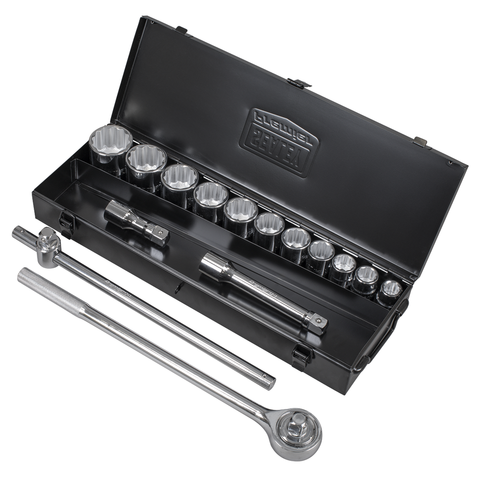 Sealey AK2585 Socket Set 15pc 3/4"Sq Drive 12-point WallDrive
