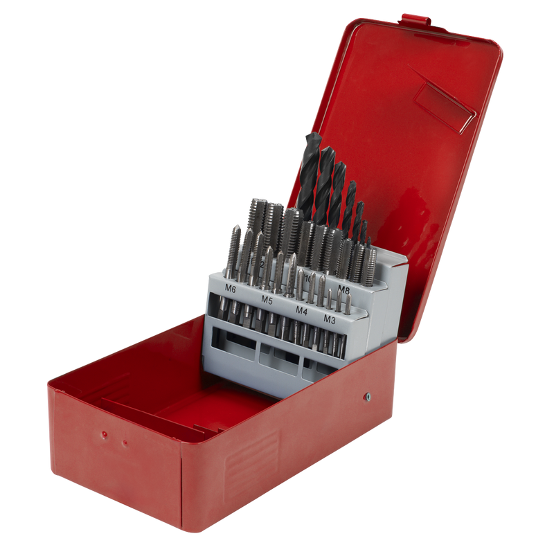 Sealey AK3023 Tap & Drill Bit Set 28pc Metric