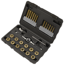 Sealey AK3026IMP Premier Hexagonal Tap & Die Set 26pc Hexagonal  - Imperial - Titanium Coated