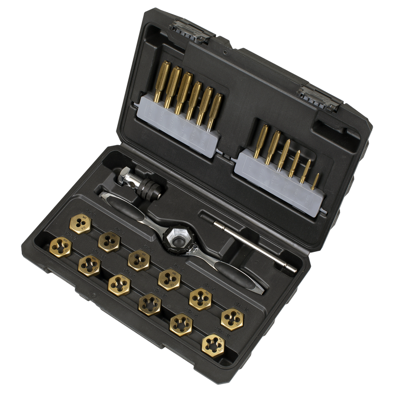 Sealey AK3026 Titanium Coated Hexagonal Tap & Die Set 26pc
