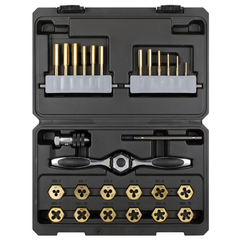 Sealey AK3026 Titanium Coated Hexagonal Tap & Die Set 26pc