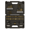 Sealey AK3046 Premier Metric & Imperial Titanium Coated Hexagonal Tap & Die Set 46pc