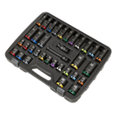 Sealey AK5636M Lock-On‚Ñ¢ Standard & Deep Impact Socket Set 34pc 1/2"Sq Drive 6pt Metric