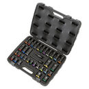 Sealey AK5636M Lock-On‚Ñ¢ Standard & Deep Impact Socket Set 34pc 1/2"Sq Drive 6pt Metric