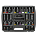Sealey AK5636M Lock-On‚Ñ¢ Standard & Deep Impact Socket Set 34pc 1/2"Sq Drive 6pt Metric