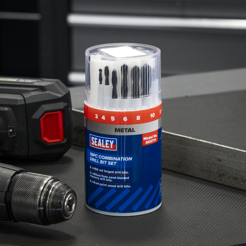 Sealey AK5711DB Drill Bit Sets Combination Display Box of 6