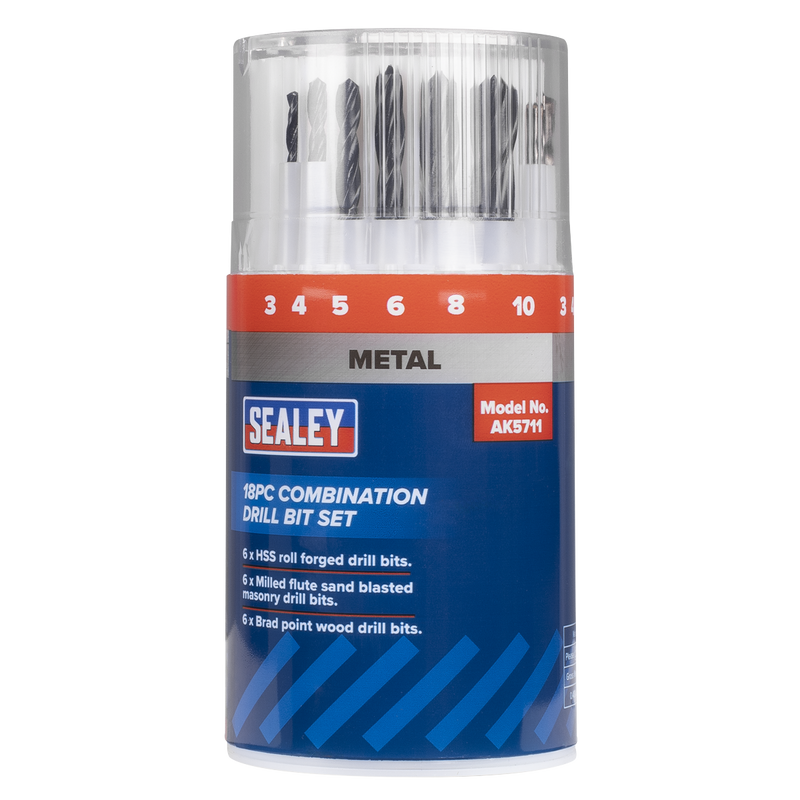 Sealey AK5711 Combination Drill Bit Set 18pc