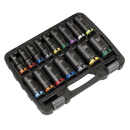 Sealey AK58170M Lock-On‚Ñ¢ Deep Impact Socket Set 1/2"Sq Drive 16pc