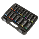 Sealey AK58170M Lock-On‚Ñ¢ Deep Impact Socket Set 1/2"Sq Drive 16pc