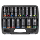 Sealey AK58170M Lock-On‚Ñ¢ Deep Impact Socket Set 1/2"Sq Drive 16pc