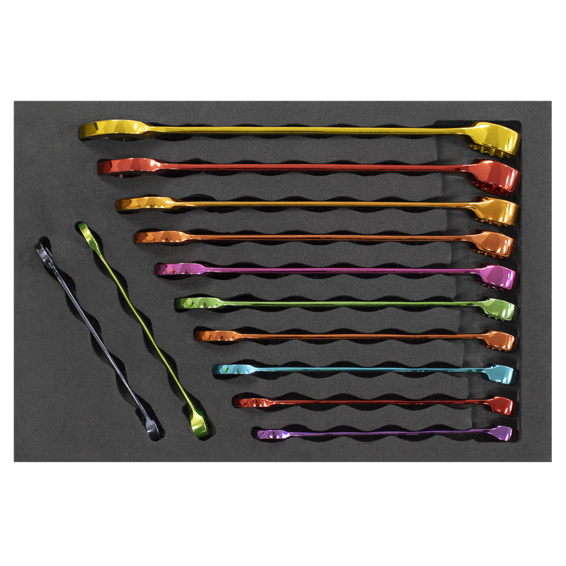 Sealey AK63267 Premier Multi-Coloured Combination Spanner Set 12pc