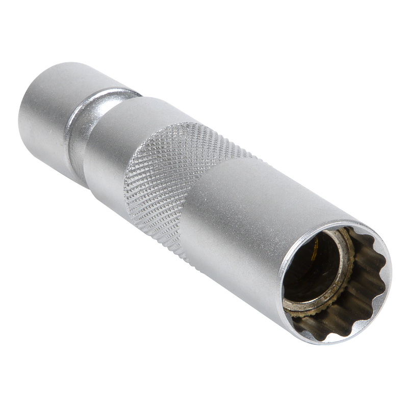 Sealey AK6571 Spark Plug Socket with Universal Joint 3/8"Sq Drive 12-Point 16mm