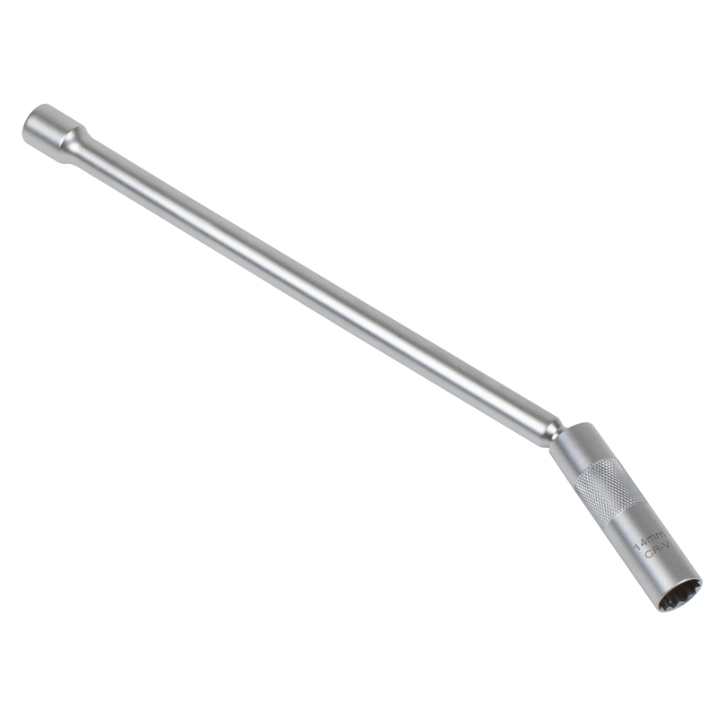 Sealey AK6575 Spark Plug Socket with Universal Joint & Extension 3/8"Sq Drive 12-Point 14mm