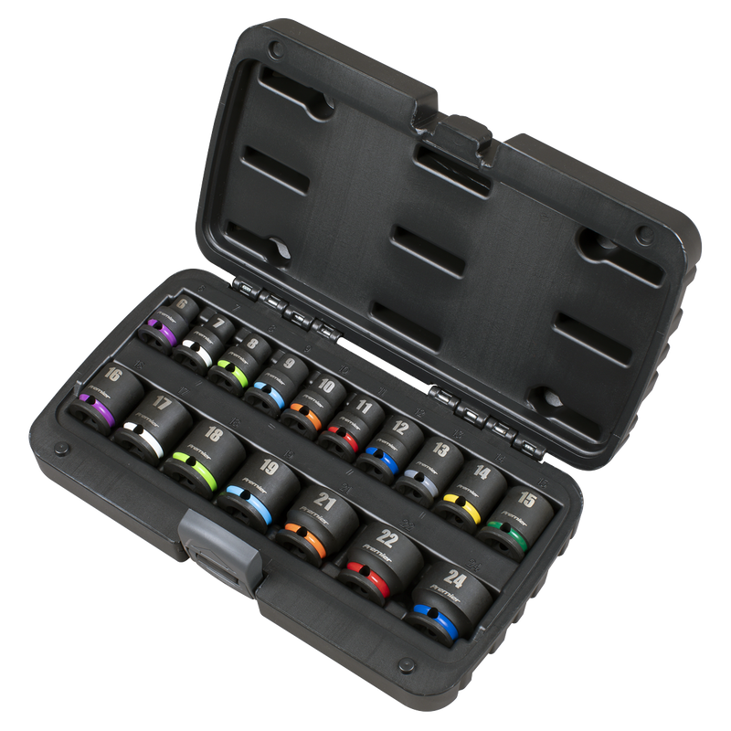 Sealey AK68218 Impact Socket Set 3/8"Sq Drive 17pc