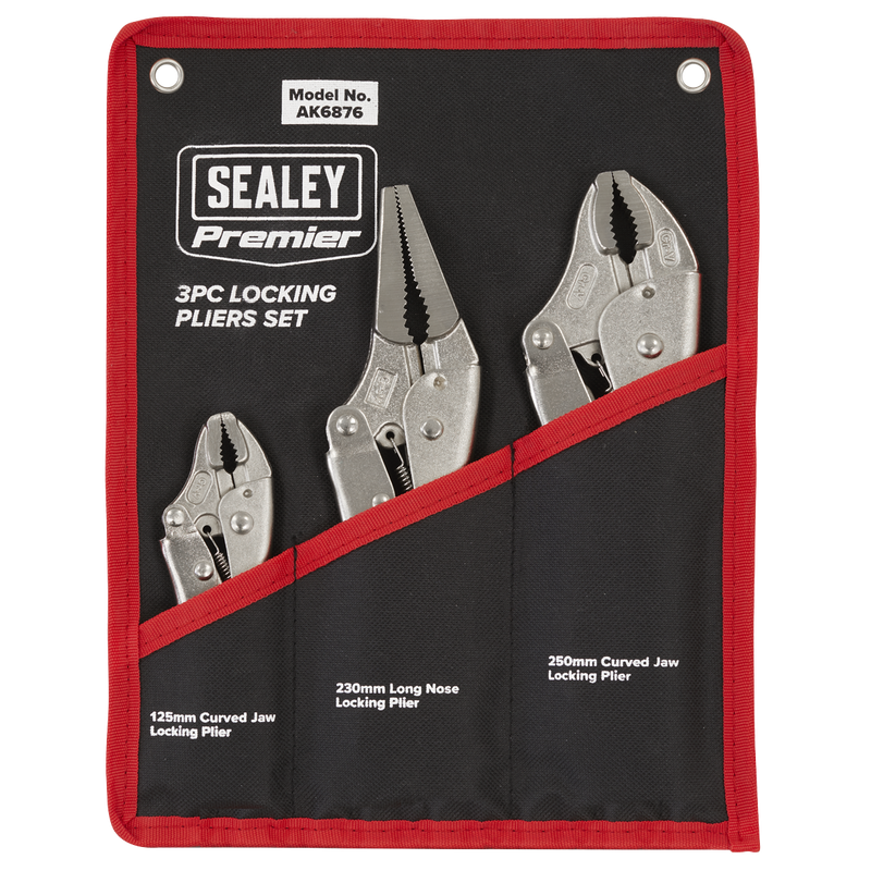 Sealey AK6876 Locking Pliers Set 3pc