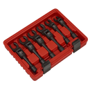 Sealey AK6901 Flexi-Head Flare Nut Diesel Injection Wrench Set 6pc 3/8"Sq Drive