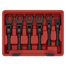 Sealey AK6901 Flexi-Head Flare Nut Diesel Injection Wrench Set 6pc 3/8"Sq Drive