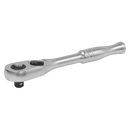 Sealey AK7930 Ratchet Wrench 1/4"Sq Drive 90-Tooth Flip Reverse - Premier Platinum