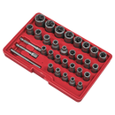 Sealey AK8132 Slim Design Bolt & Nut Extractor Set 32pc