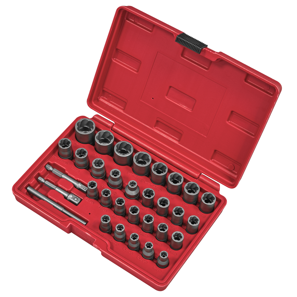 Sealey AK8132 Slim Design Bolt & Nut Extractor Set 32pc