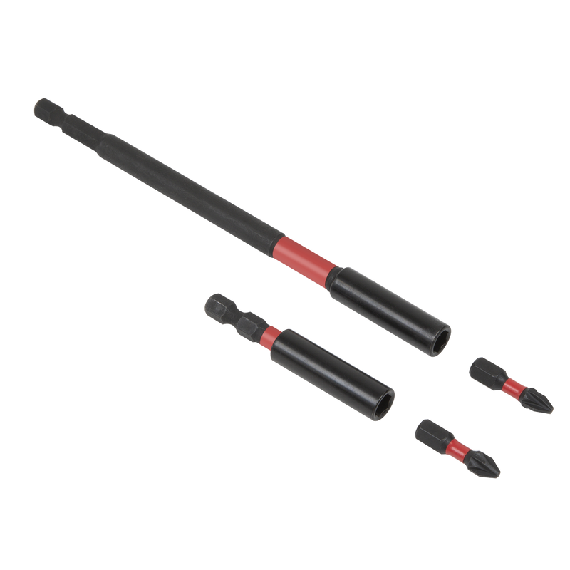 Sealey AK8276 Power Tool Bit Holder Set 4pc Impact Grade