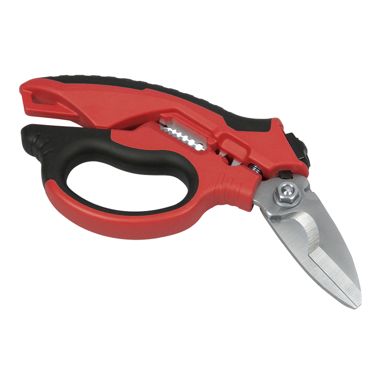 Sealey AK8527 Heavy-Duty Electrician's Angled Shears 200mm 3-In-1