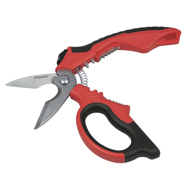 Sealey AK8527 Heavy-Duty Electrician's Angled Shears 200mm 3-In-1