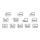 Sealey AK9912 Router Bit Set 12pc 1/4" Shank