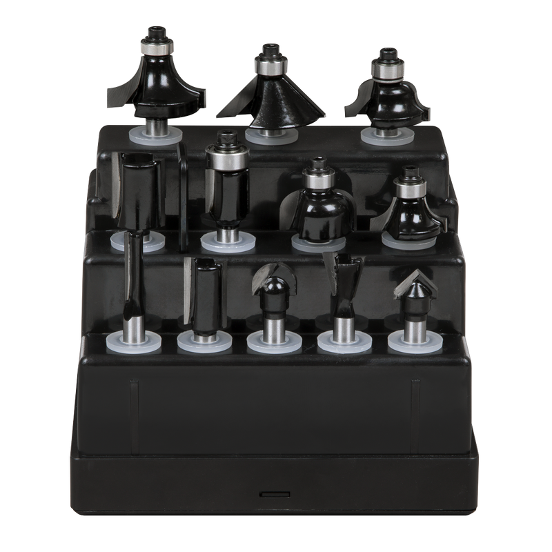 Sealey AK9912 Router Bit Set 12pc 1/4" Shank