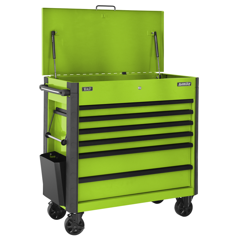 Sealey AP366HV Tool Trolley 6 Drawer with Ball Bearing Slides - Green