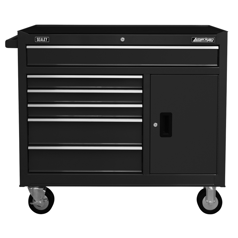 Sealey AP4106B Rollcab 6 Drawer with Ball Bearing Slides - Black