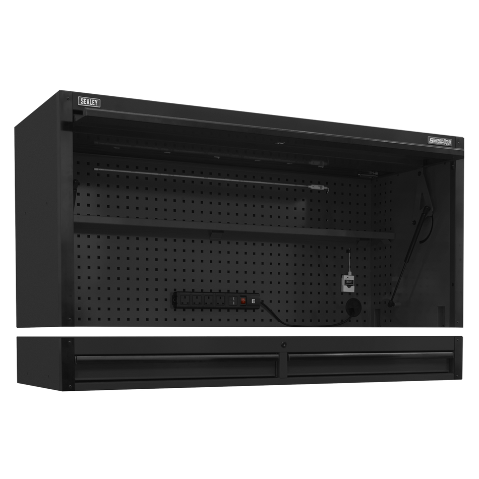 Sealey AP6203BE Superline PRO¬Æ Black Edition Top Hutch & 2 Drawer Riser 1549mm