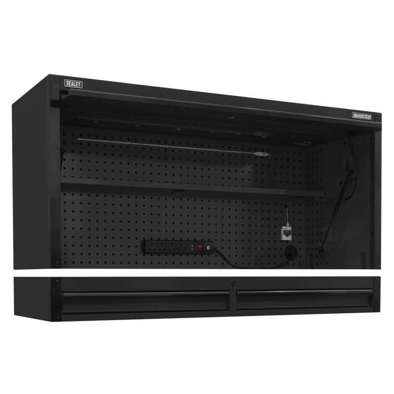 Sealey AP6203BE Superline PRO¬Æ Black Edition Top Hutch & 2 Drawer Riser 1549mm