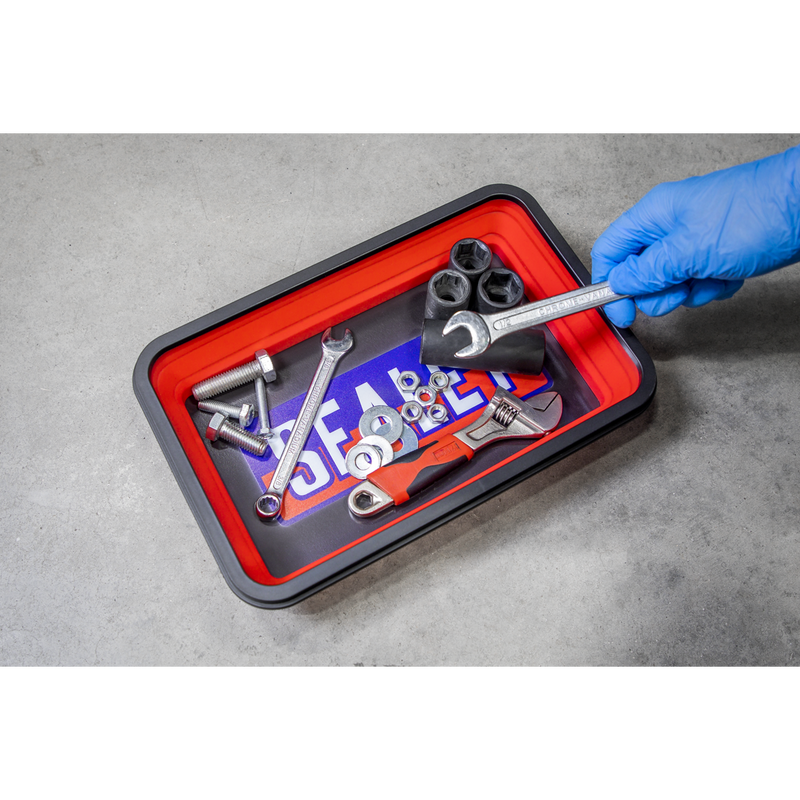 Sealey APCMTS Parts Tray Collapsible Magnetic - Set of 3