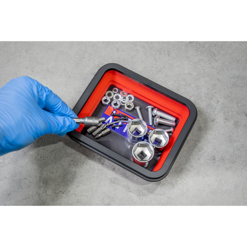 Sealey APCMTS Parts Tray Collapsible Magnetic - Set of 3
