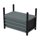 Sealey APMRM2 Modular Storage Mid Unit 3 Drawer & 1 Shelf 580mm