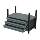 Sealey APMRM2 Modular Storage Mid Unit 3 Drawer & 1 Shelf 580mm