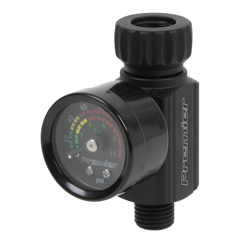 Sealey AR02 On-Gun Air Pressure Regulator/Gauge with Glass Lens
