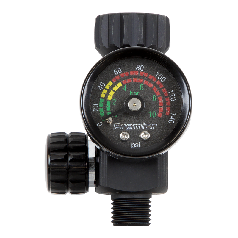 Sealey AR02 On-Gun Air Pressure Regulator/Gauge with Glass Lens