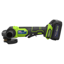 Sealey CP401LIHV 18V 3Ah 115mm Cordless Angle Grinder - Green