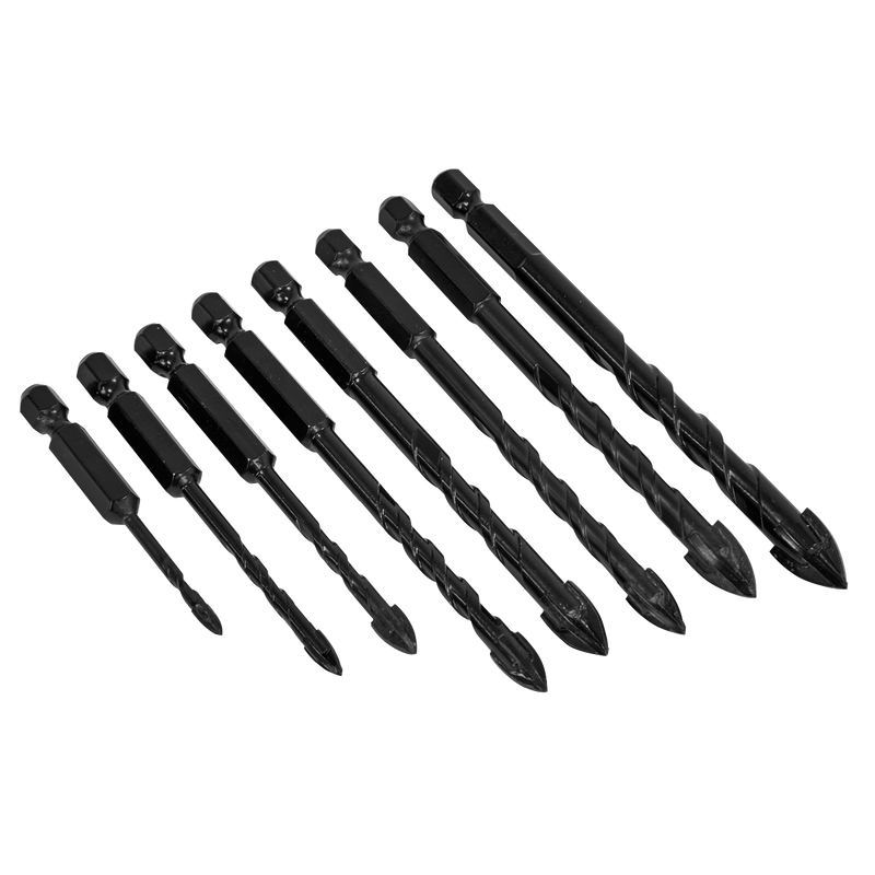 Sealey DBGC1 Tile & Glass Drill Bit Set 8pc