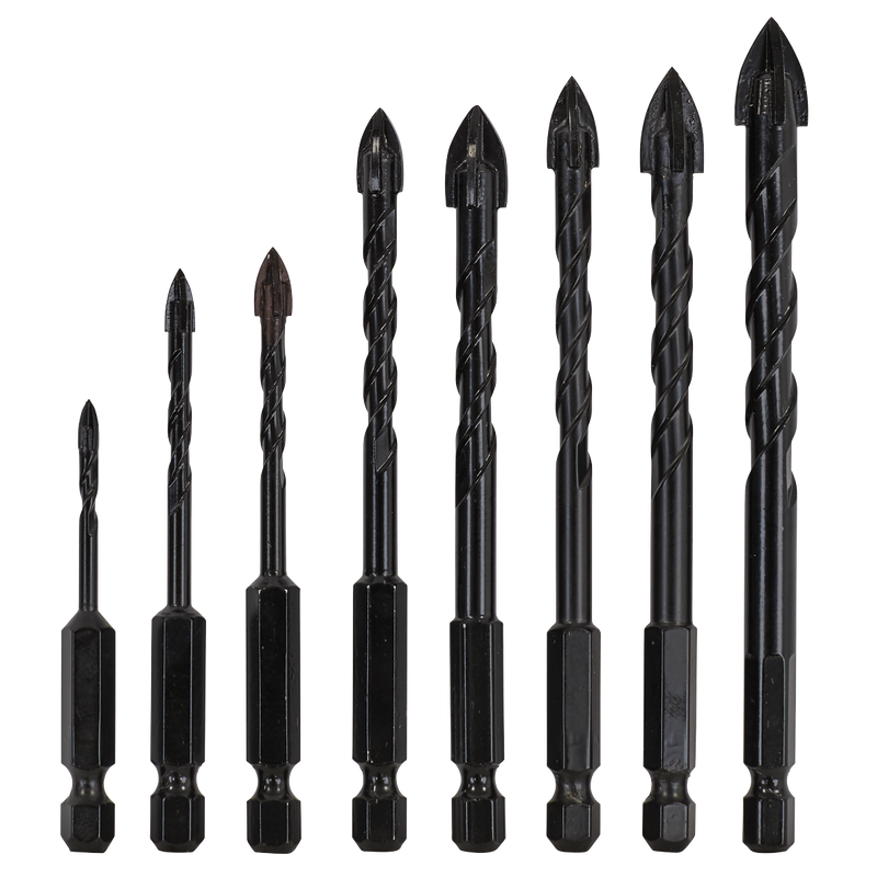 Sealey DBGC1 Tile & Glass Drill Bit Set 8pc