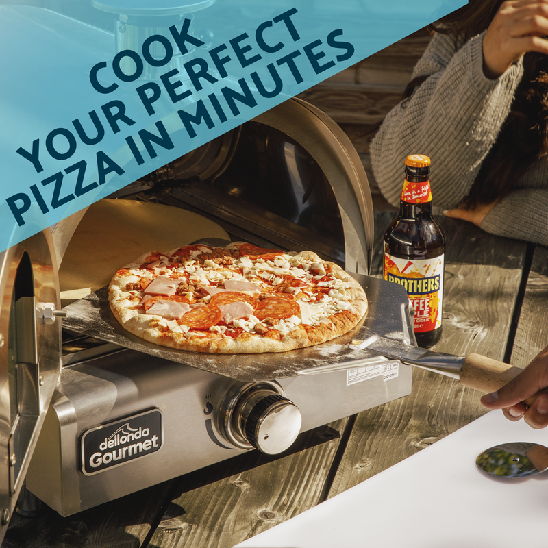 Dellonda DG104 Dellonda Outdoor Tabletop Gas Powered Pizza Oven with Temperature Display - DG104