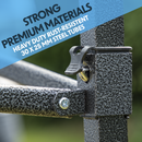 Dellonda DG127 Premium 2x2m Pop-Up Gazebo, Heavy Duty, PVC Coated, Water Resistant Fabric, Supplied with Carry Bag, Rope, Stakes & Weight Bags - Blue Canopy