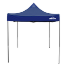 Dellonda DG127 Premium 2x2m Pop-Up Gazebo, Heavy Duty, PVC Coated, Water Resistant Fabric, Supplied with Carry Bag, Rope, Stakes & Weight Bags - Blue Canopy