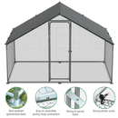 Dellonda DG278 Walk-In Galvanized Steel Chicken Run with Roof Cover & PVC Coated Chicken Wire
